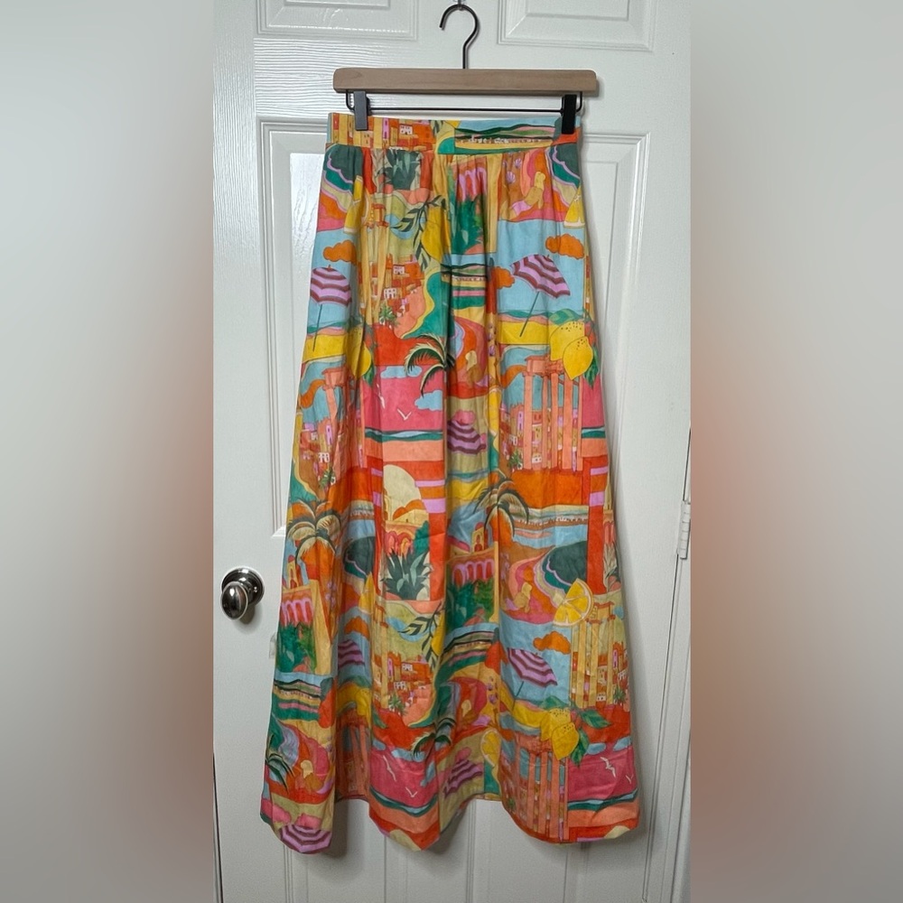 New Show Me Your Mumu Pisa Skirt Postcards from Italia with Pockets Size Medium - Picture 2 of 16